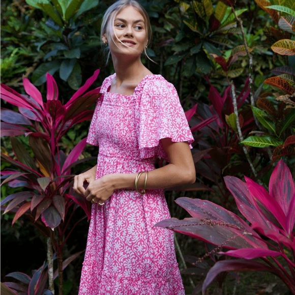 Pink City Prints Lolita Dress - Retro Rose. S. - Picture 2 of 8